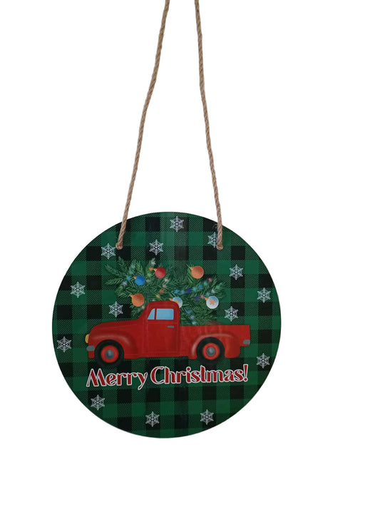 Christmas door hanger~ Red truck