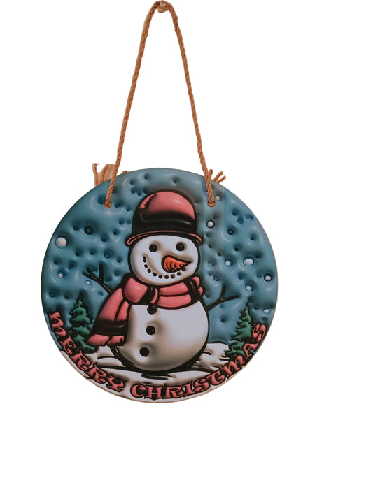 Christmas door hanger~  Snowman