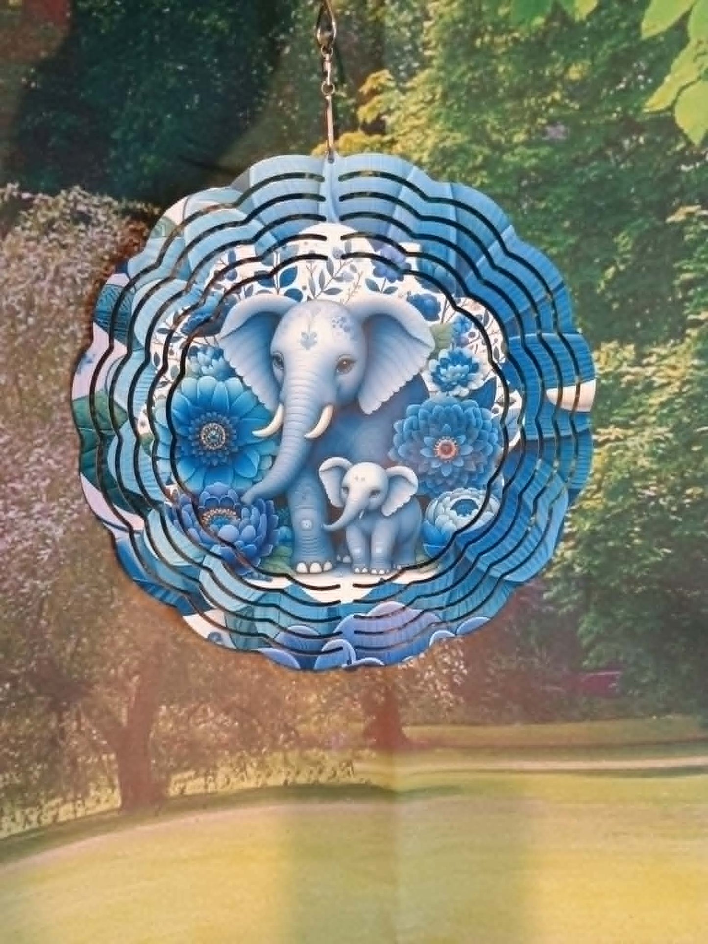 Round wind spinner~Elephant