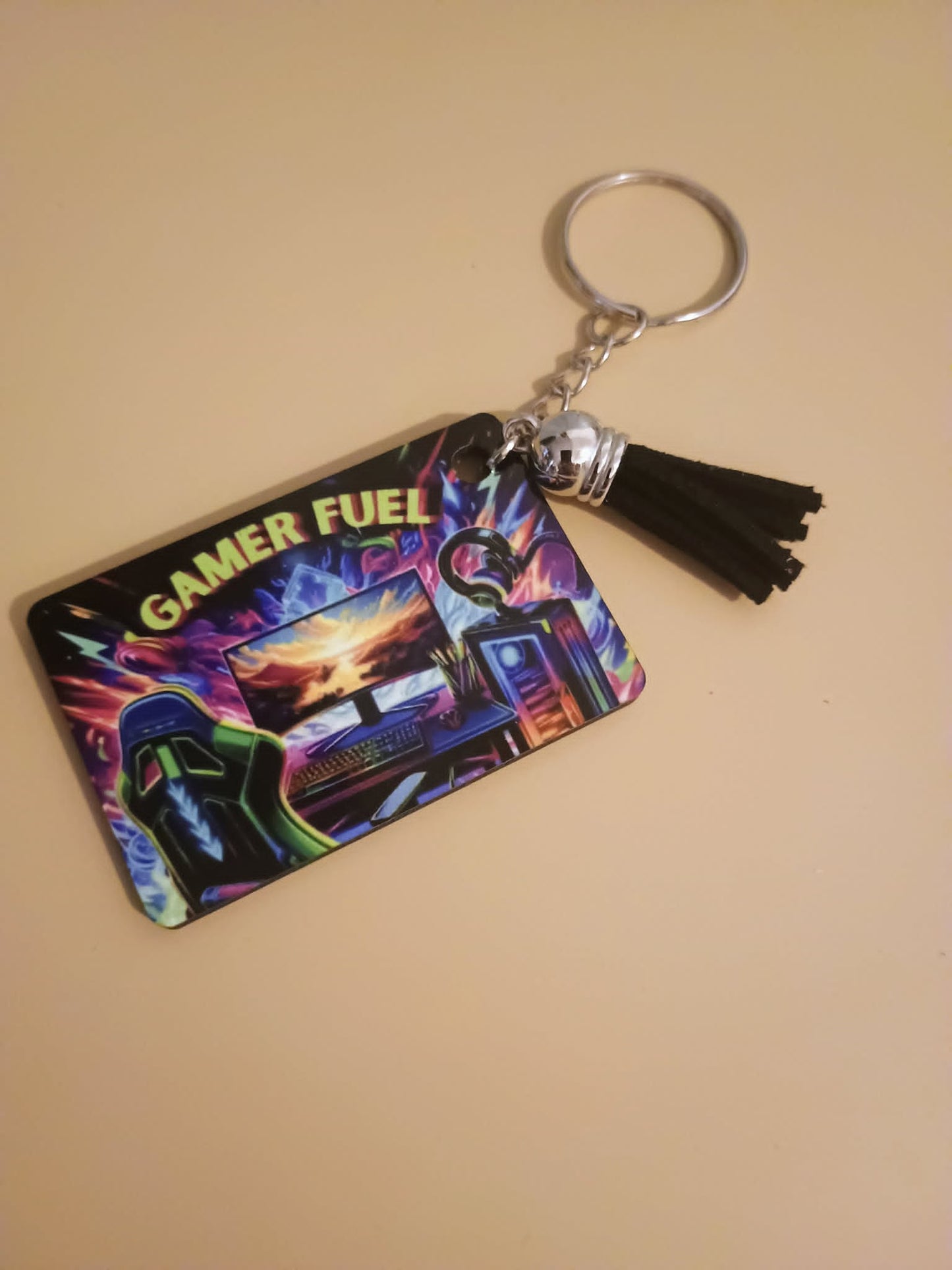 Rectangle keychain~Gamer fuel