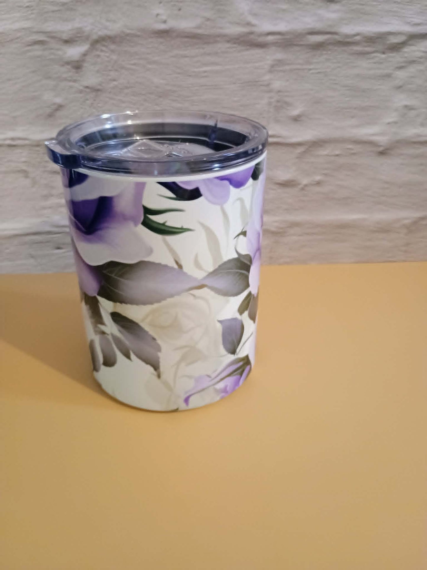 10 oz tumbler~purple roses