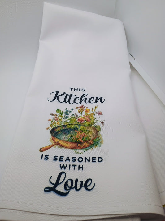 Kitchen Towel-Seasoned with love