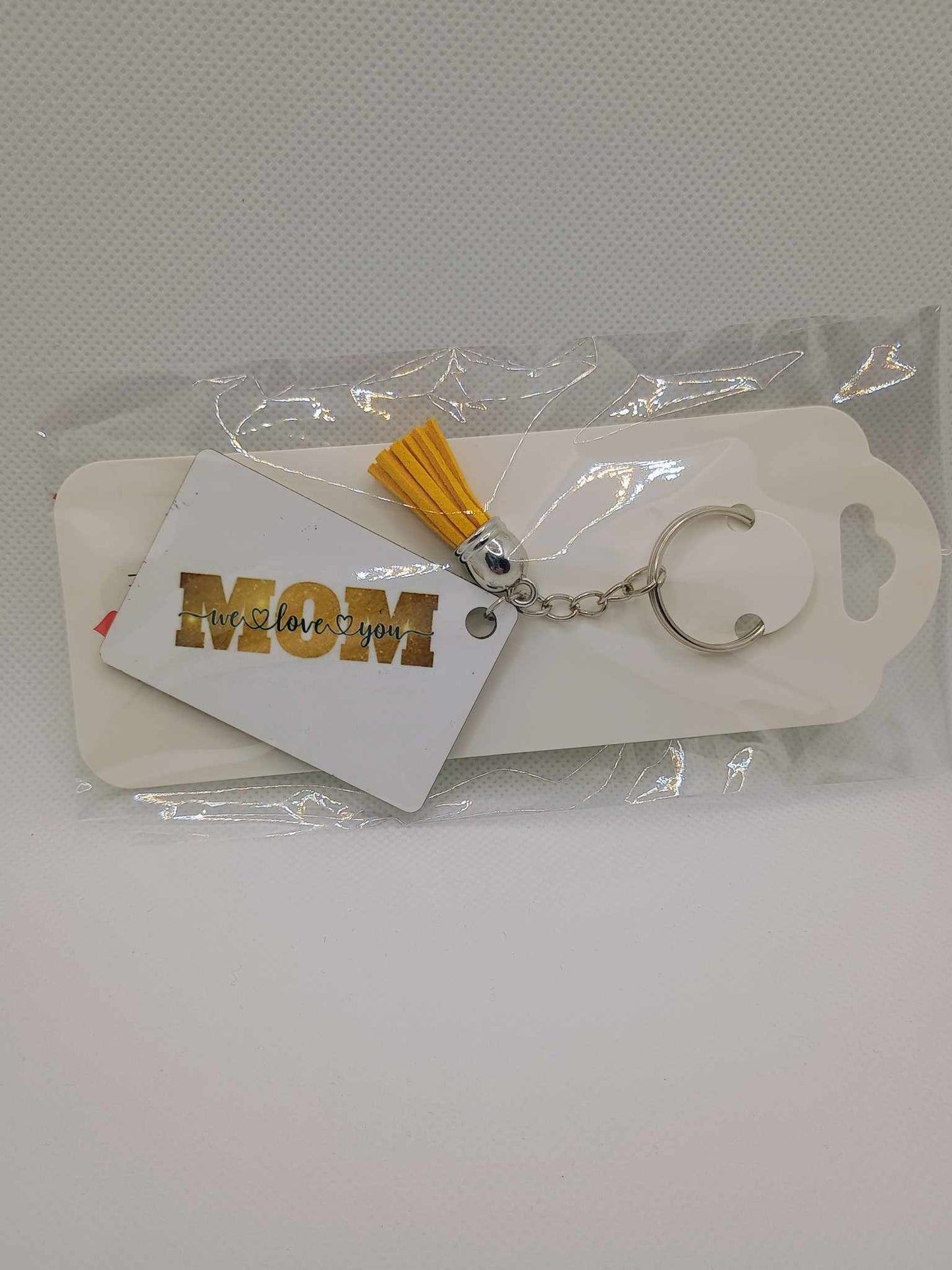 Rectangle keychain~yellow mom