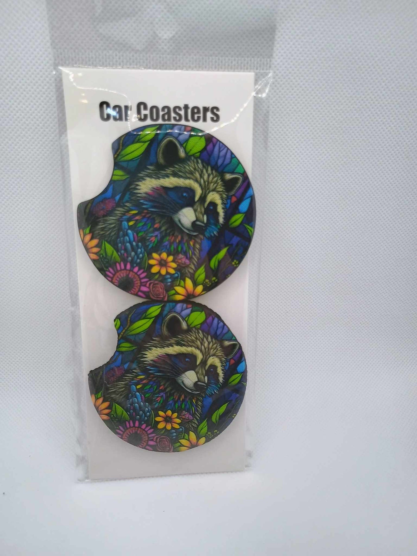 Car coasters-racoon