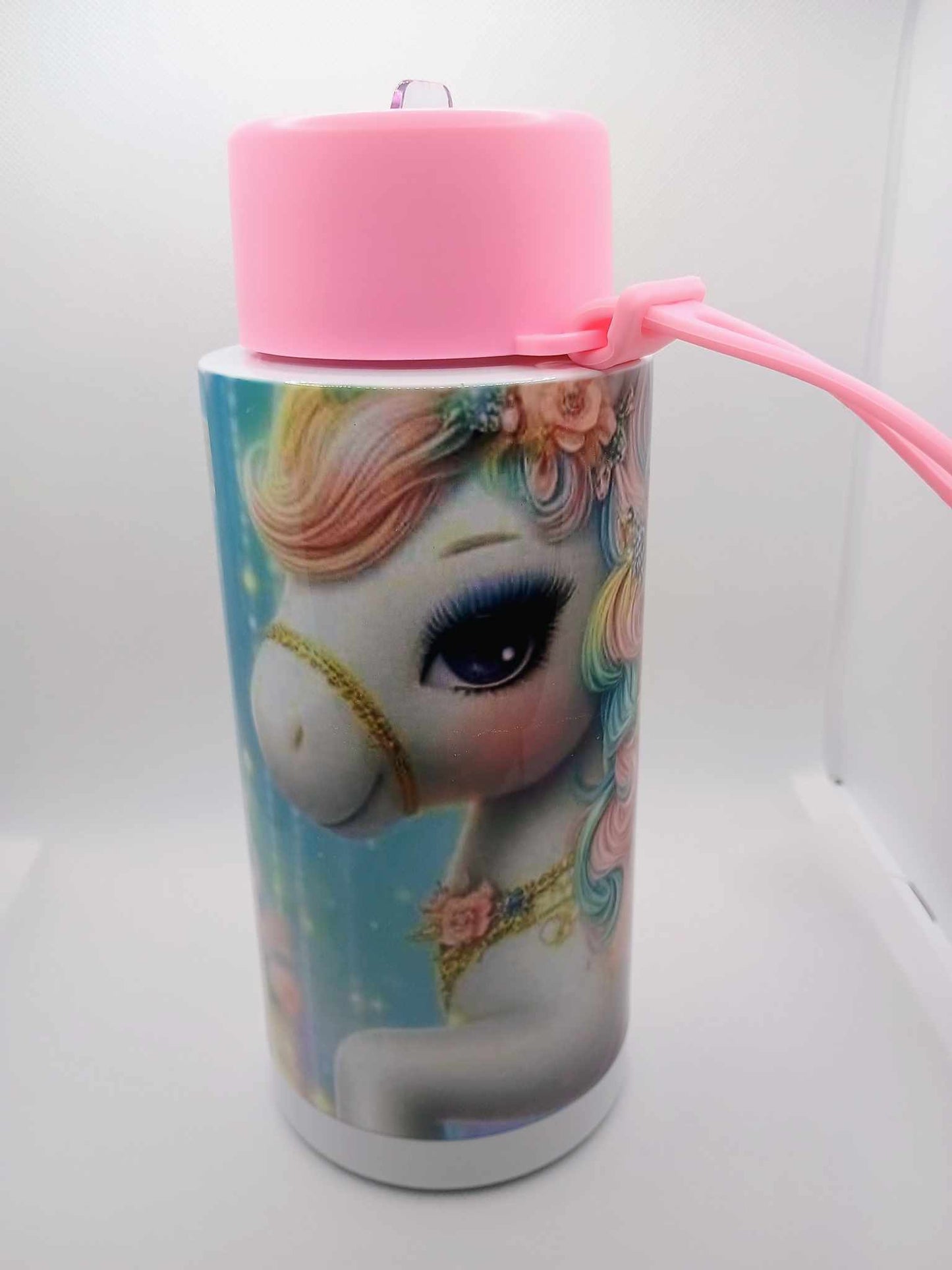 34 oz Sports water bottle~pony with girl