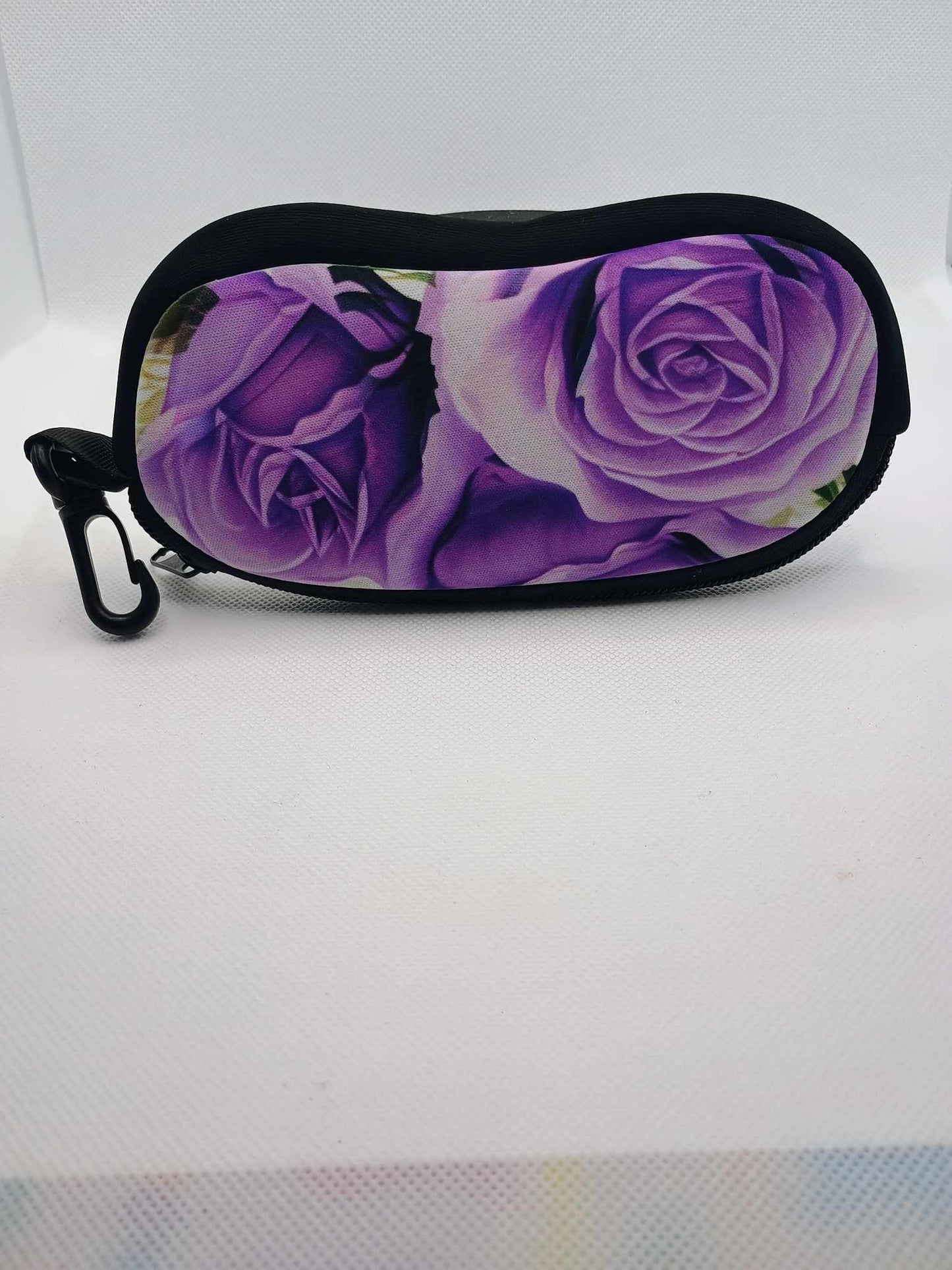 Sunglasses case-purple roses