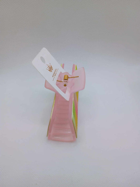 Hair clip~pink checkered