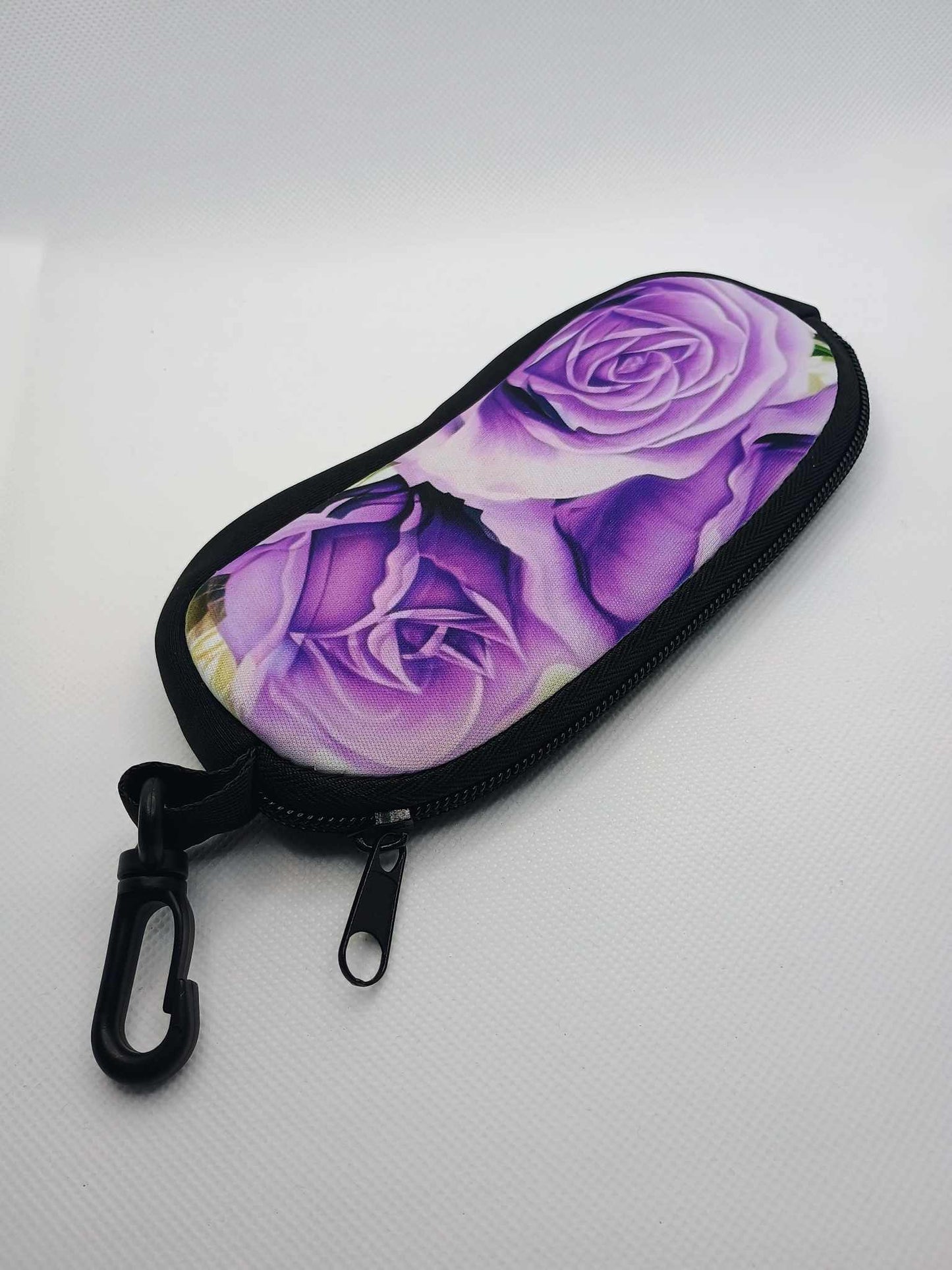 Sunglasses case-purple roses
