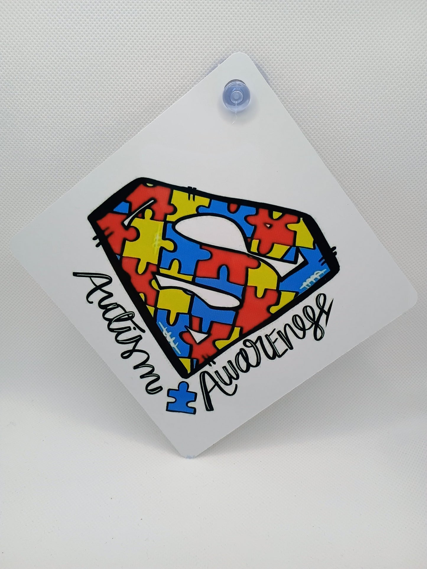 Car window sign~Autism awareness