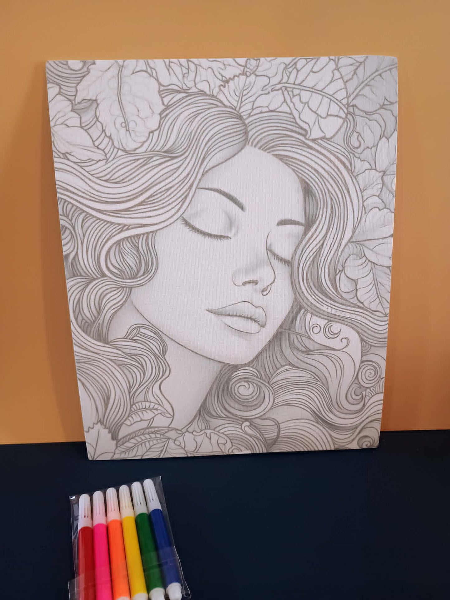 Canvas art kit~Woman with flowing hair