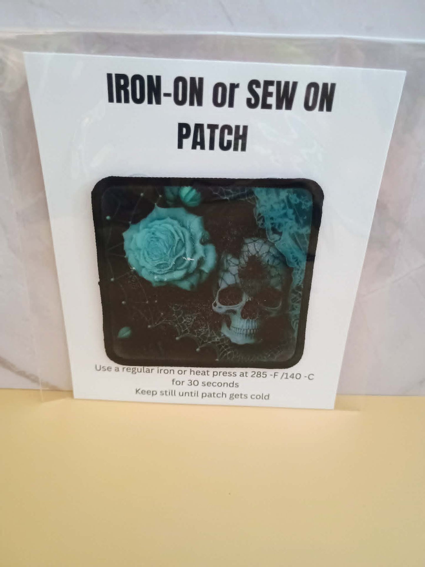 Patch~Teal with skull