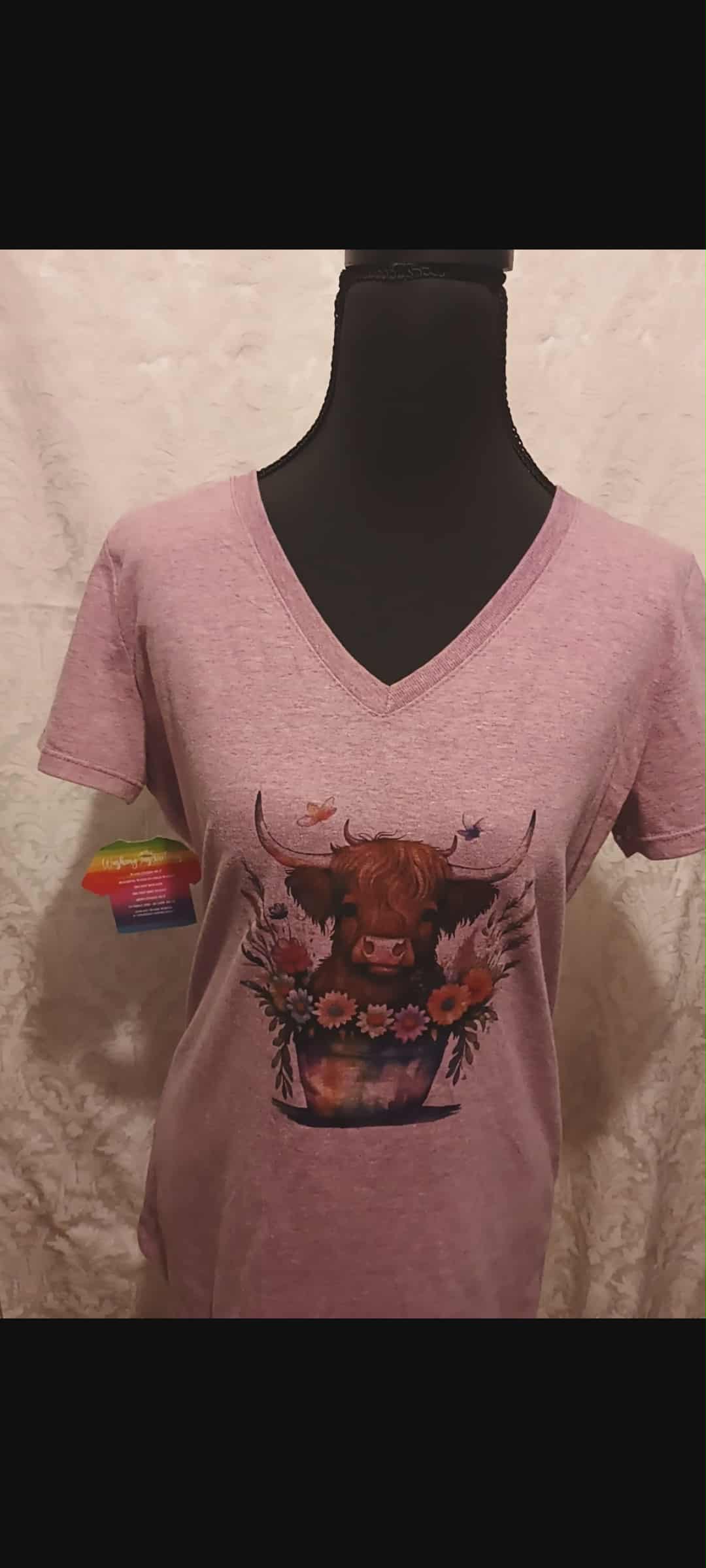 Women's t-shirt medium~highland cow