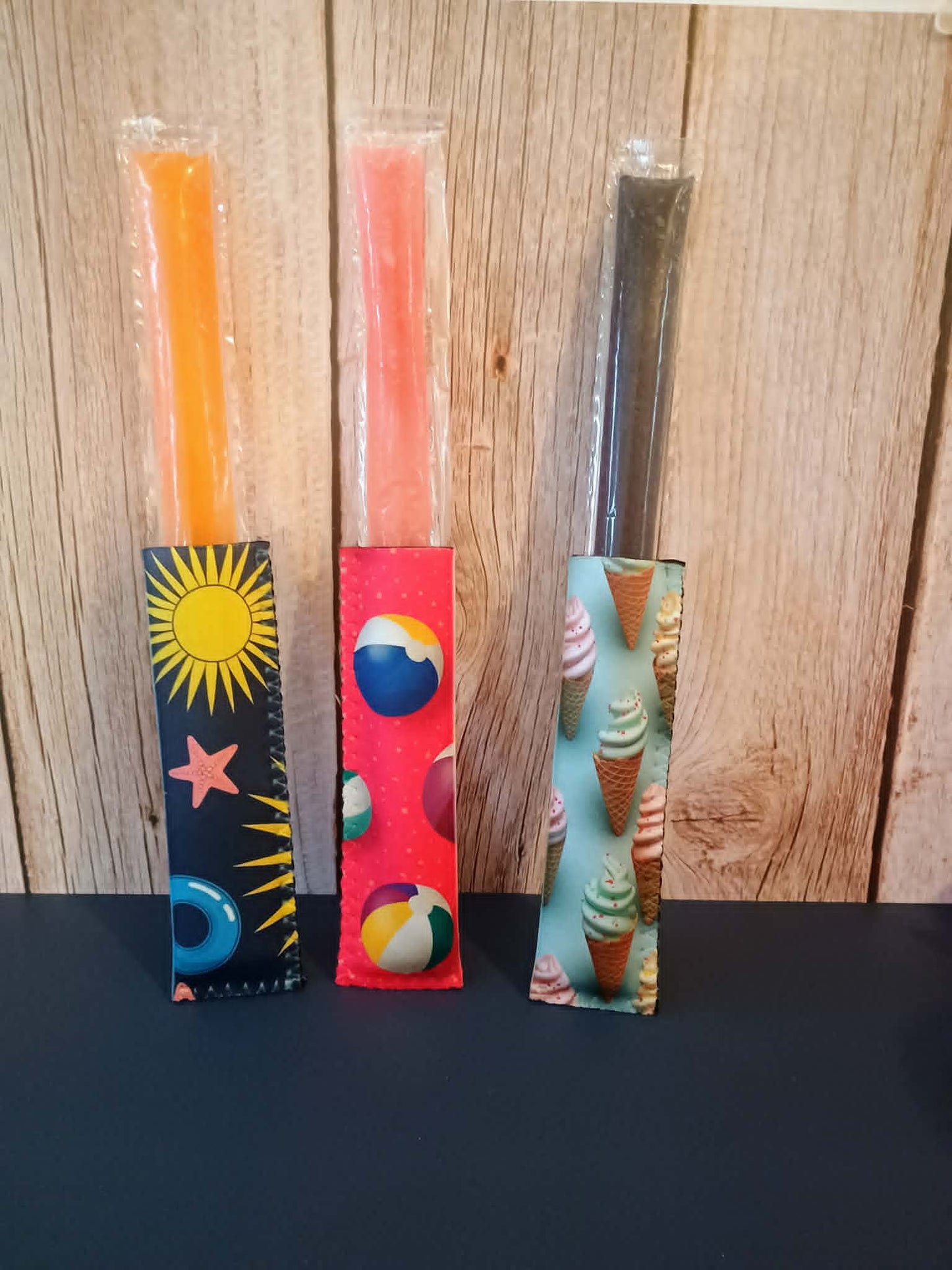 Ice pop sleeve~beach ball, sun & ice cream cone