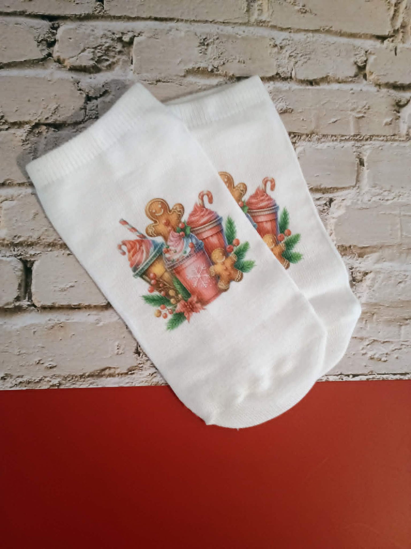 Christmas socks~low cut ankle~Gingerbread