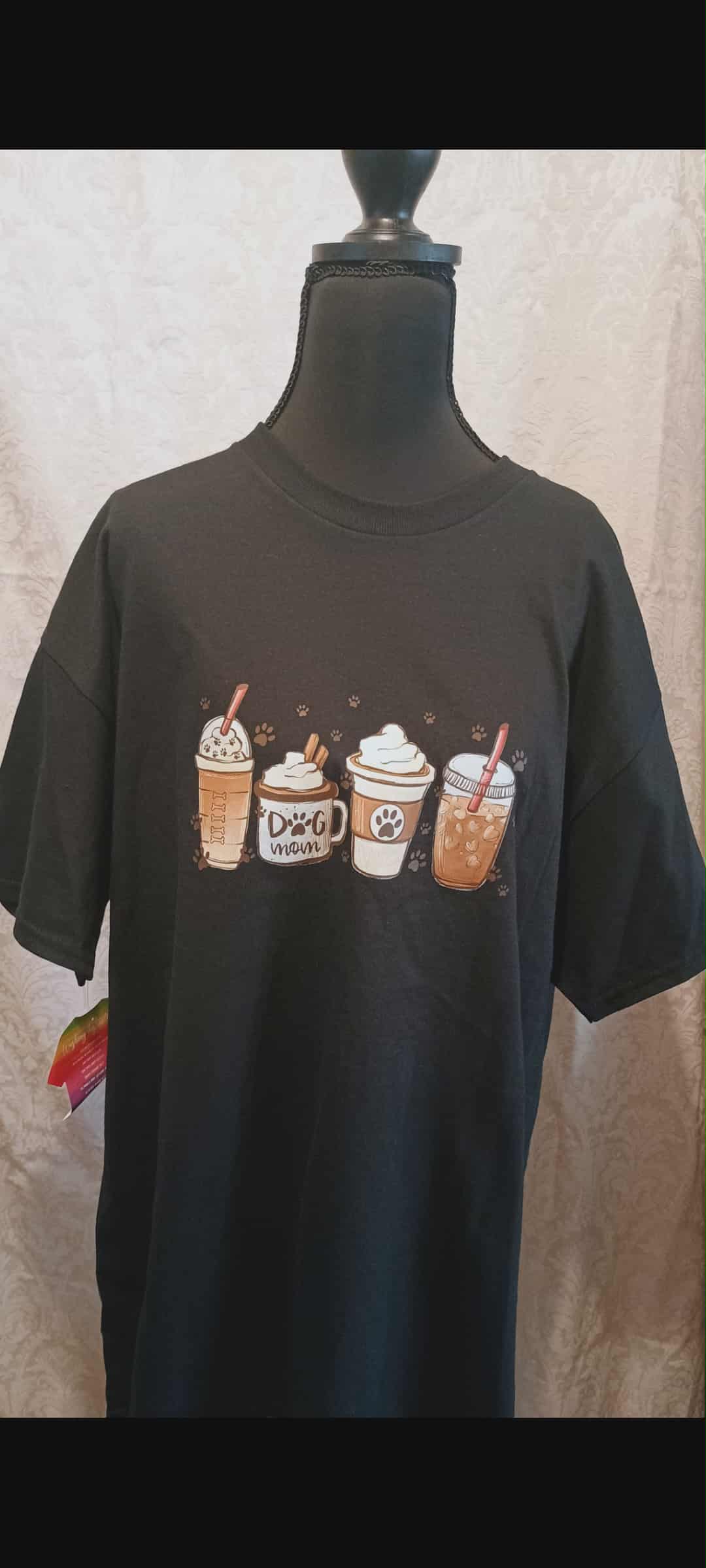 Women's t-shirt XL~Dog mama coffee