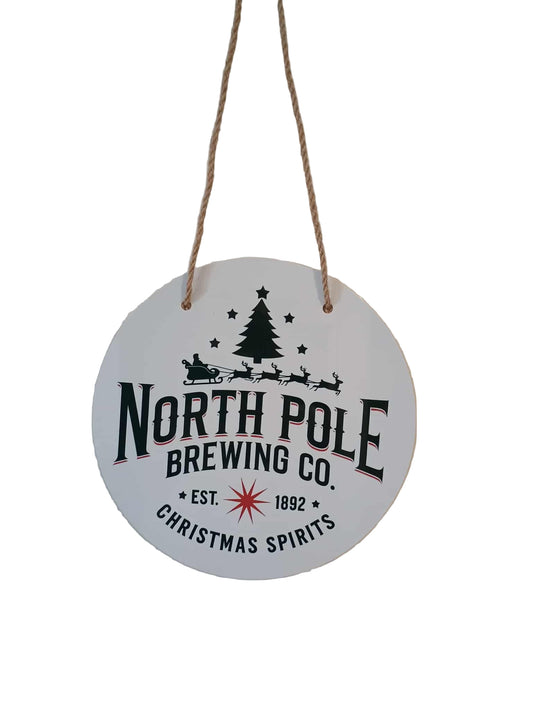 Christmas door hanger~ North pole