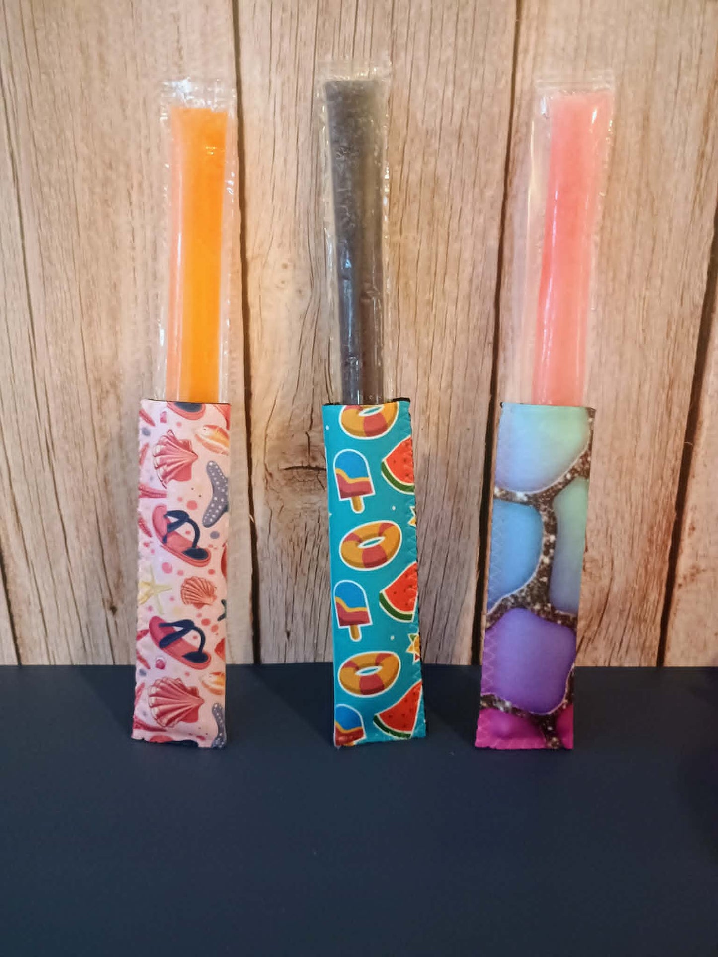Ice pop sleeve small~seashell, popsicle & crackle