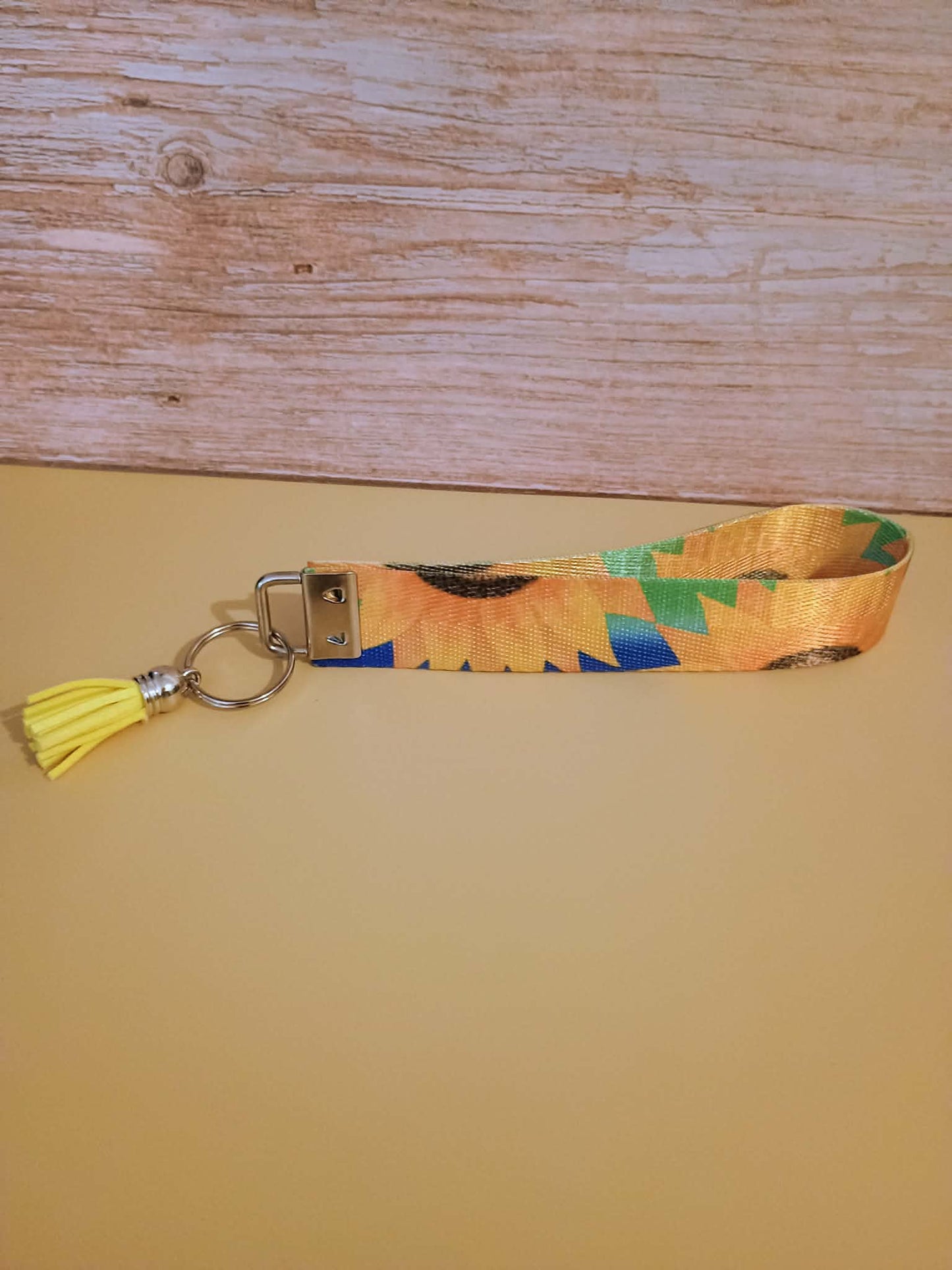 Wristlet keychain~sunflowers