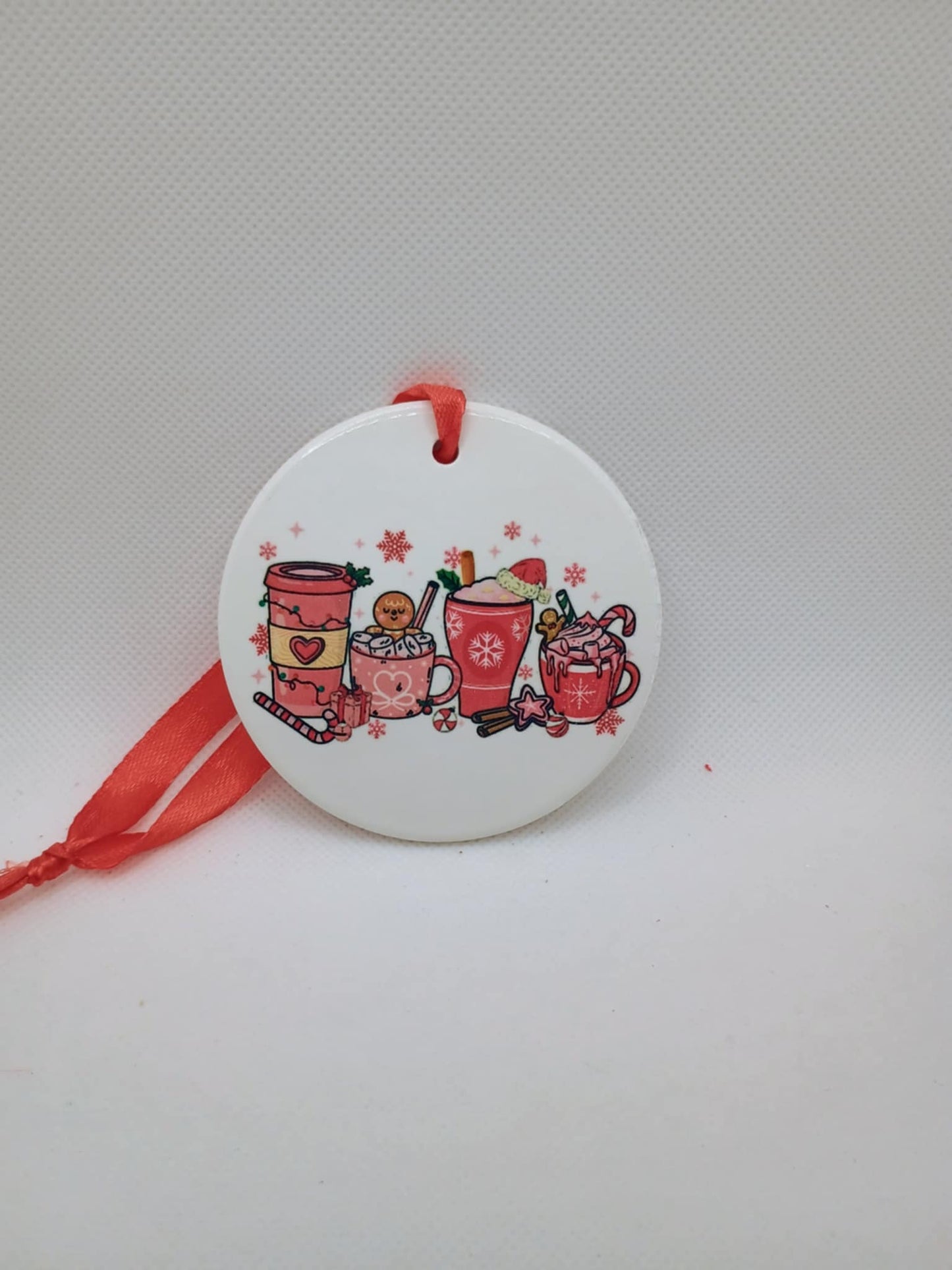 Ceramic Christmas ornament~coffee drinks