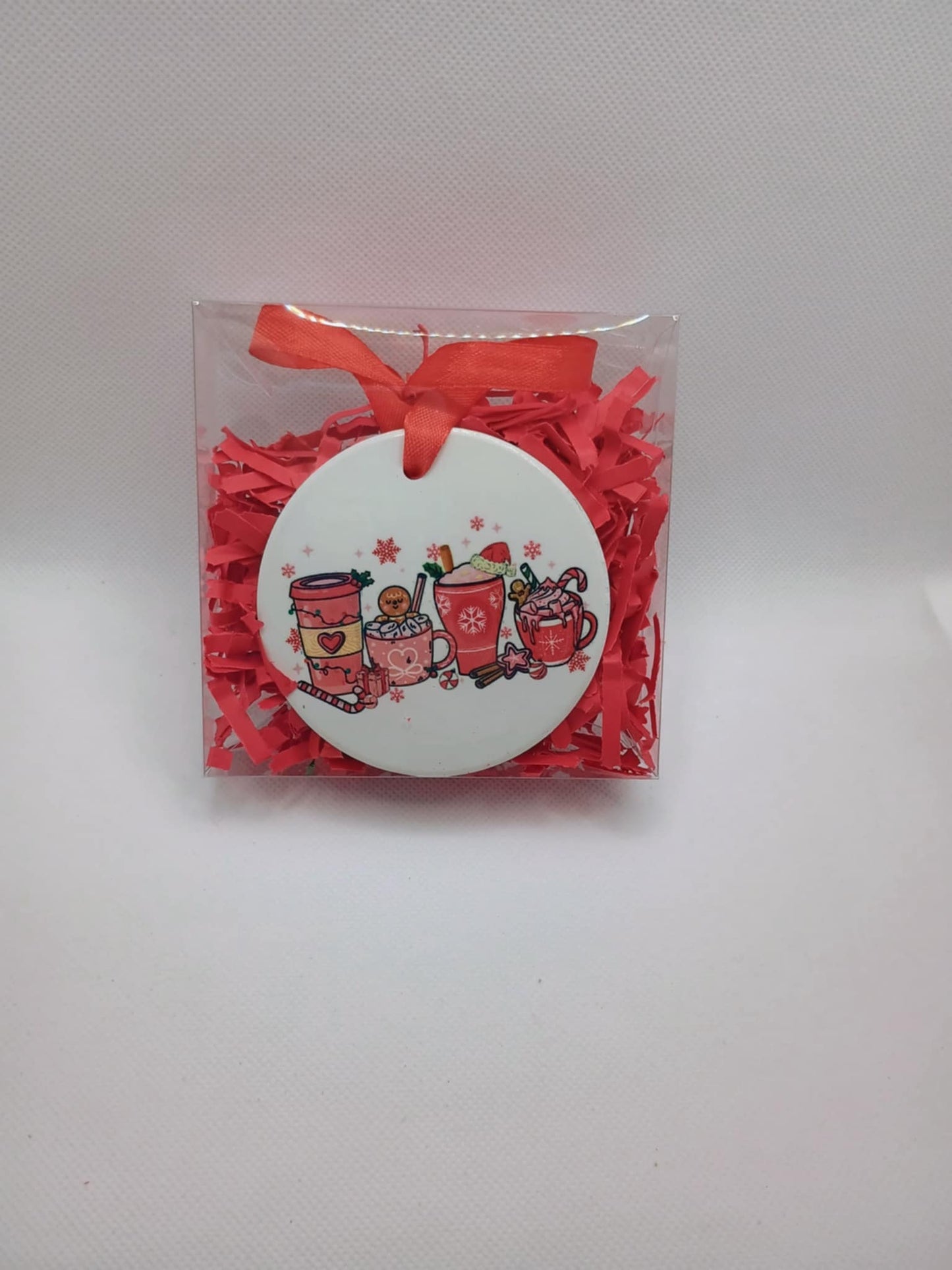 Ceramic Christmas ornament~coffee drinks