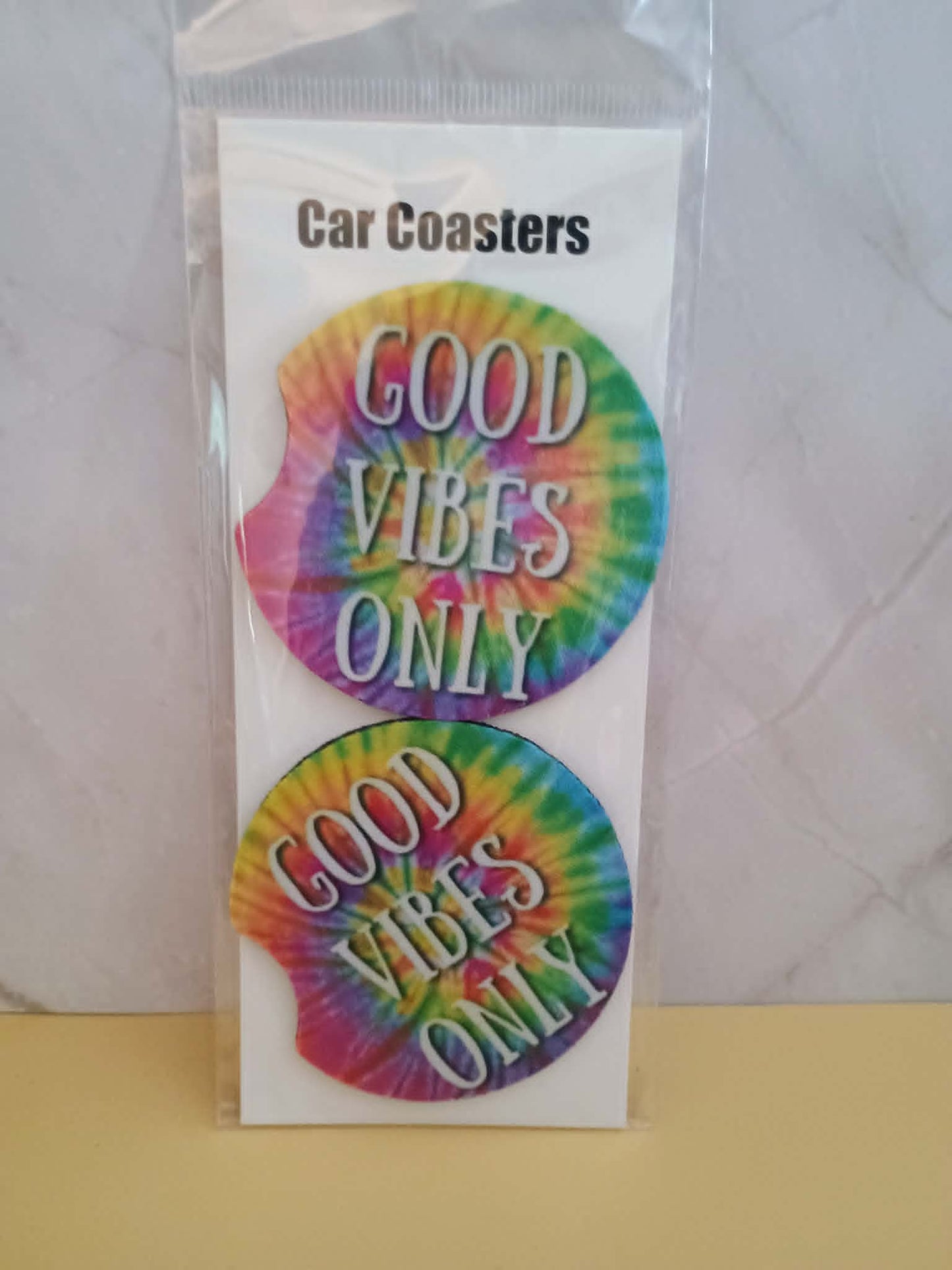 Car coasters~Good vibes only