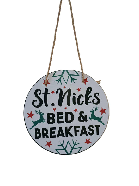 Christmas door hanger~ St. Nicks