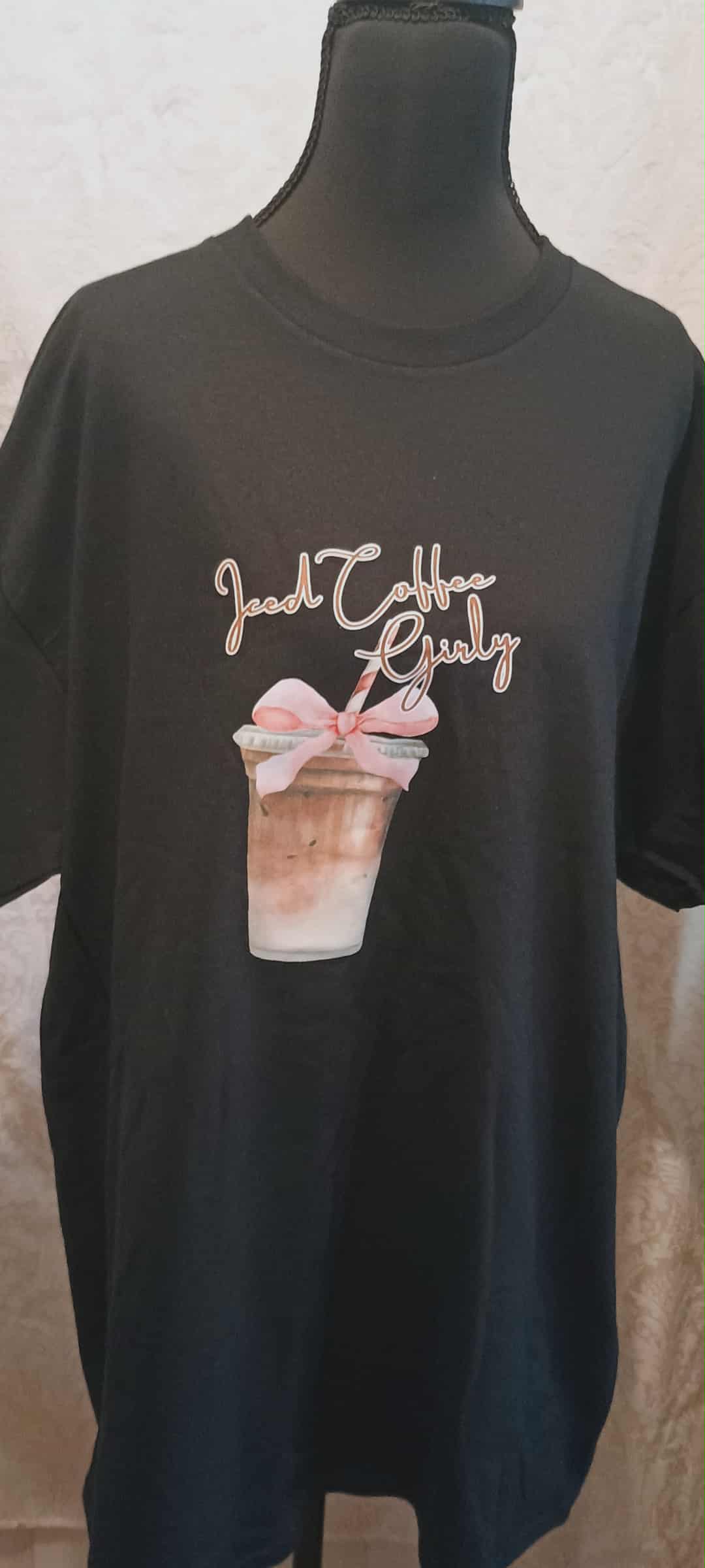 Women's t-shirt XL~Iced coffee girly