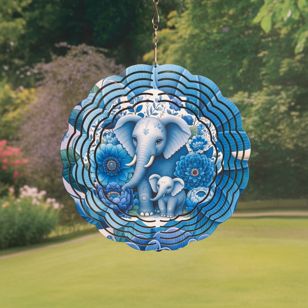 Round wind spinner~Elephant