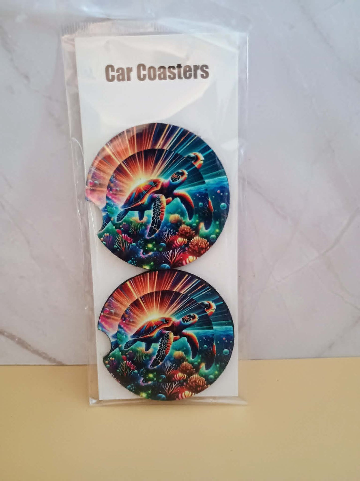 Car coasters~Sea turtle