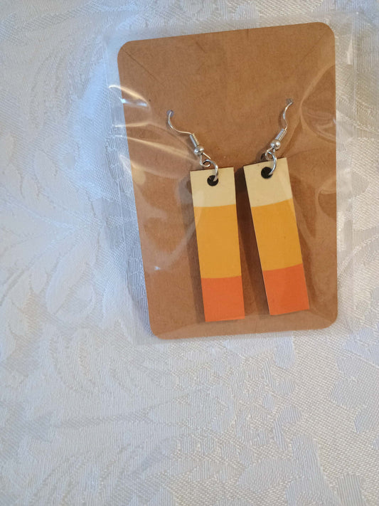 Earrings small~orange multi