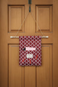 Leave a note door hanging~burgundy white pattern
