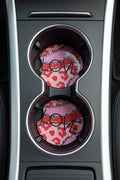 Car coasters~Pink and red love