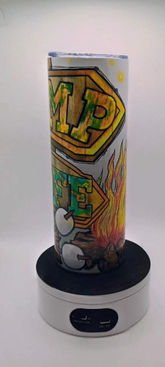 20 oz tumbler~ Camp life