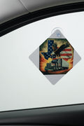 Car window sign~ Eagle with truck