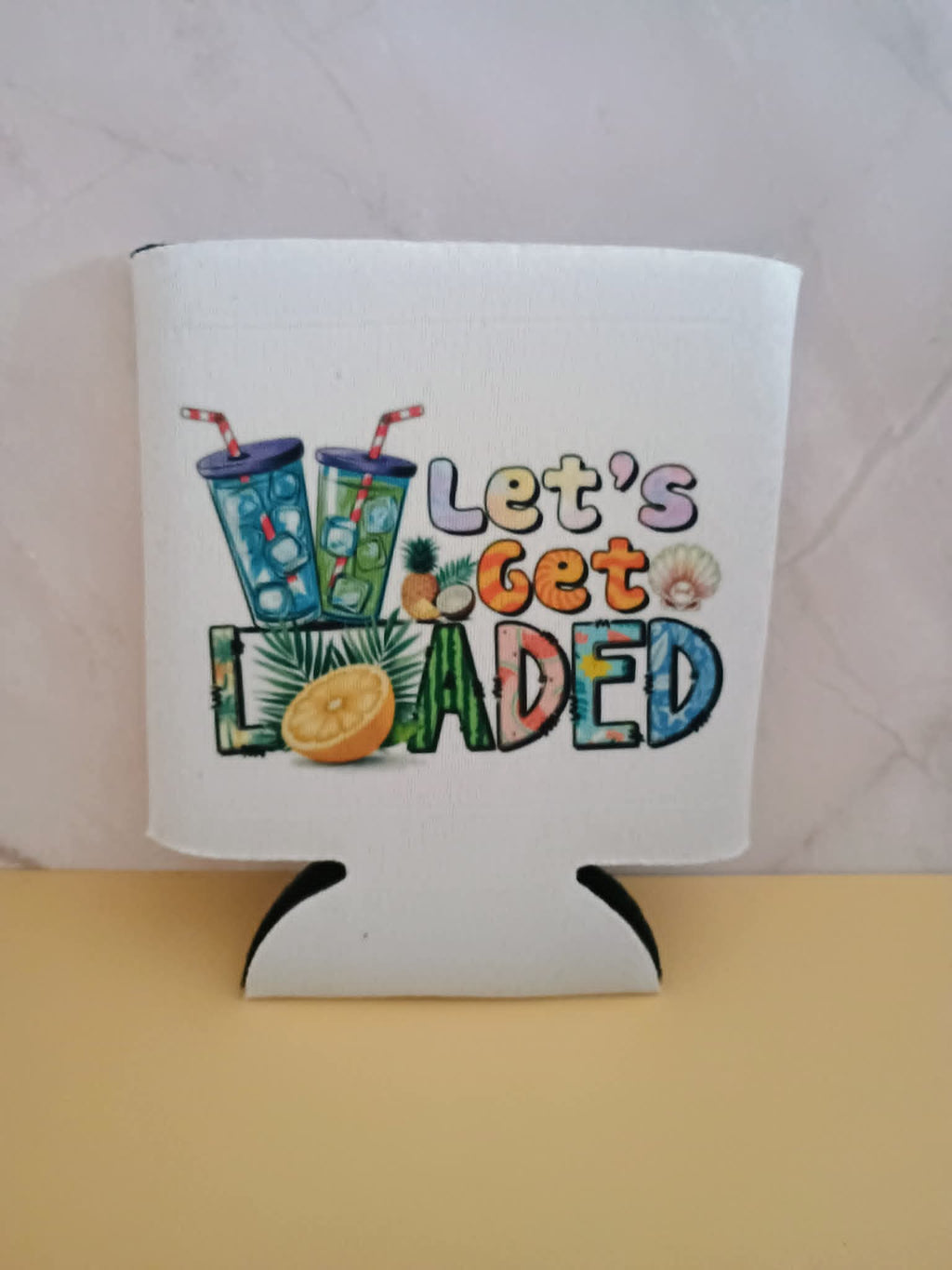 Can koozie~White let's get loaded