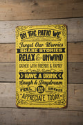 Wall sign~On the porch