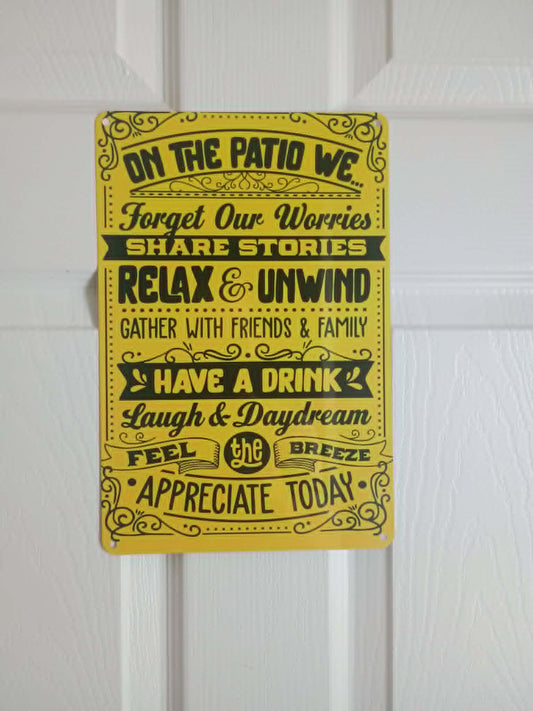 Wall sign~On the porch