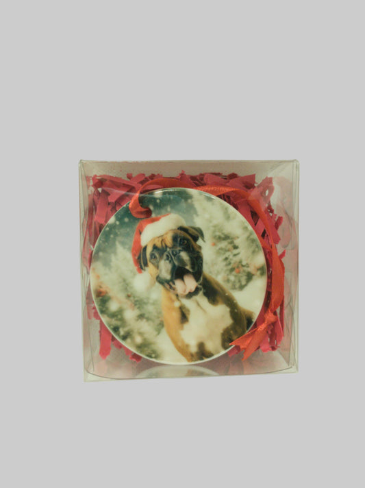 Ceramic Christmas ornament~Boxer