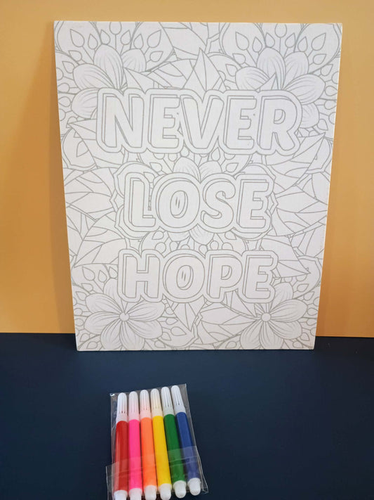 Canvas art kit~Never lose hope