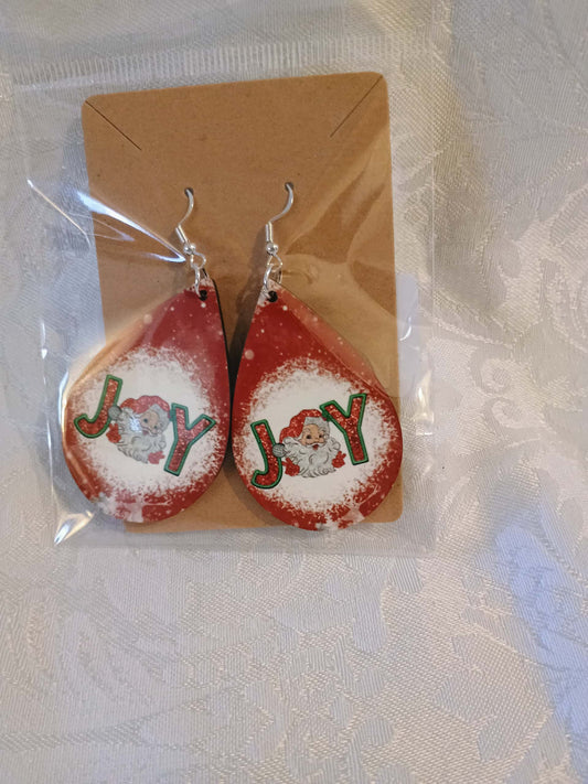 Christmas earring large ~JOY