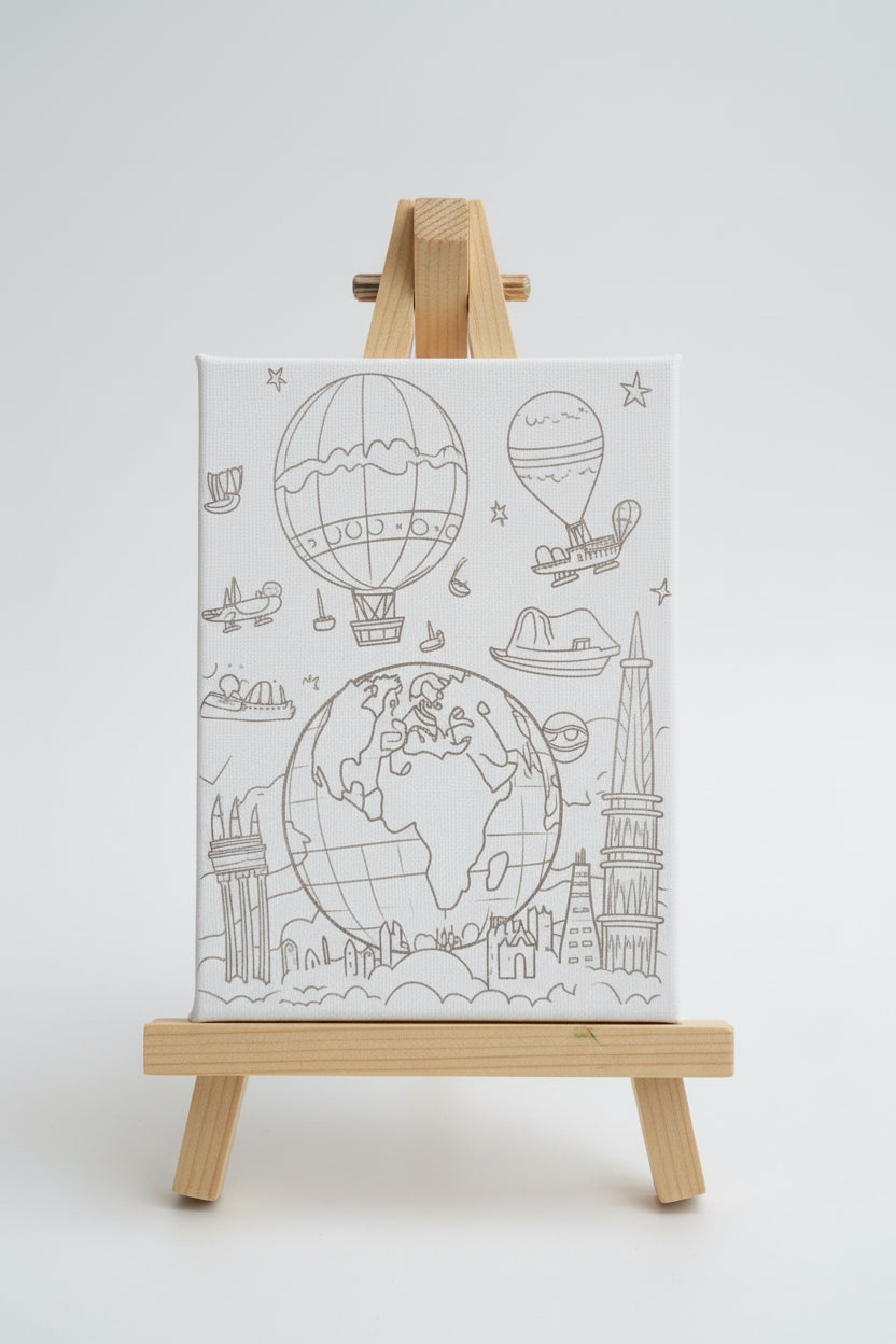 Canvas art kit~5x7~Hot air balloons