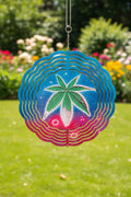 Round wind spinner~Pot leaf