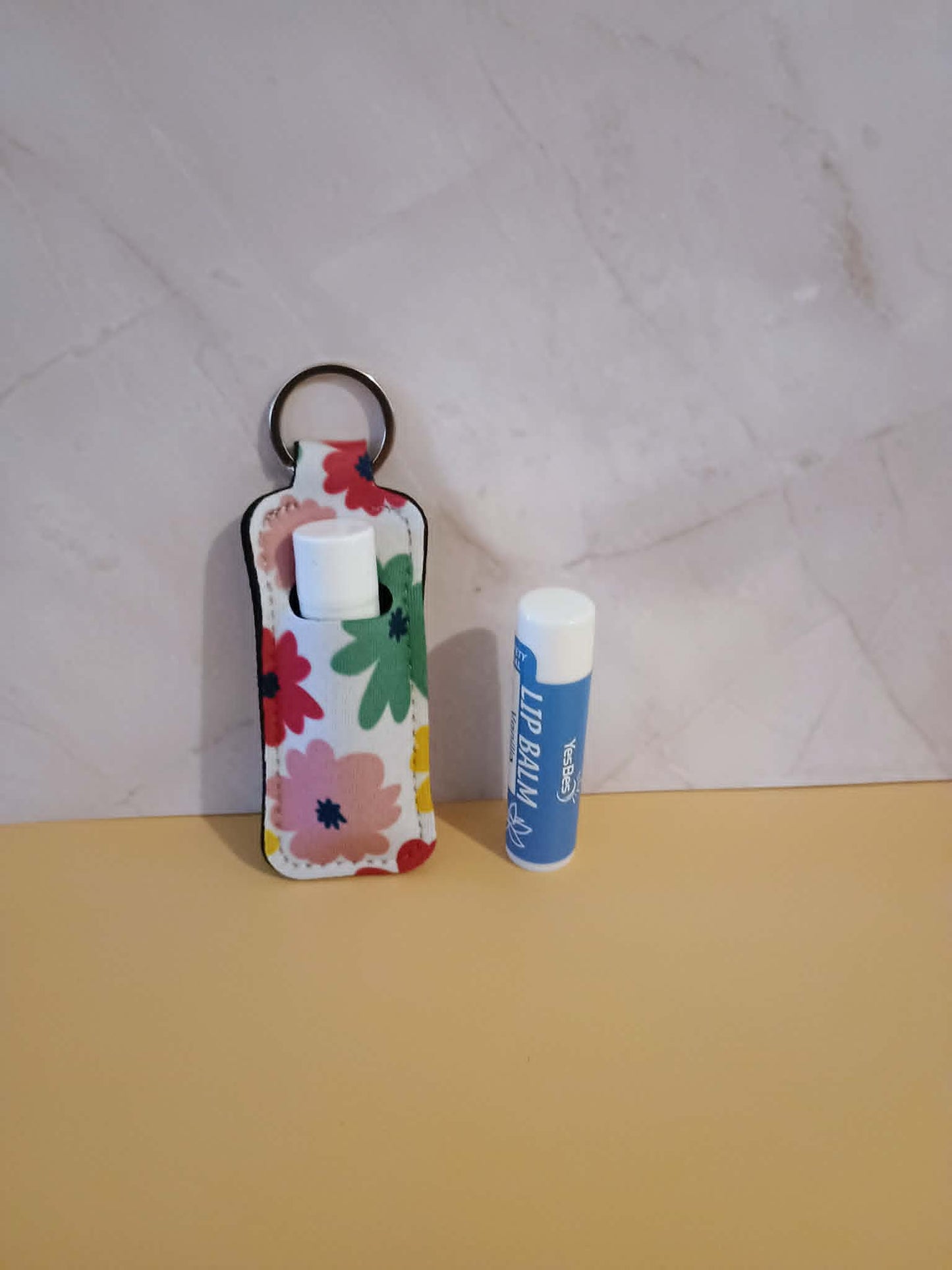 Chapstick holder~summer flowers