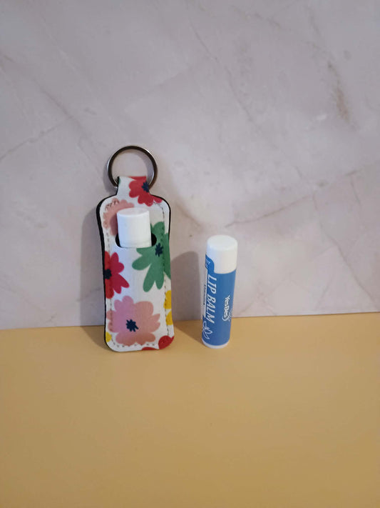 Chapstick holder~summer flowers