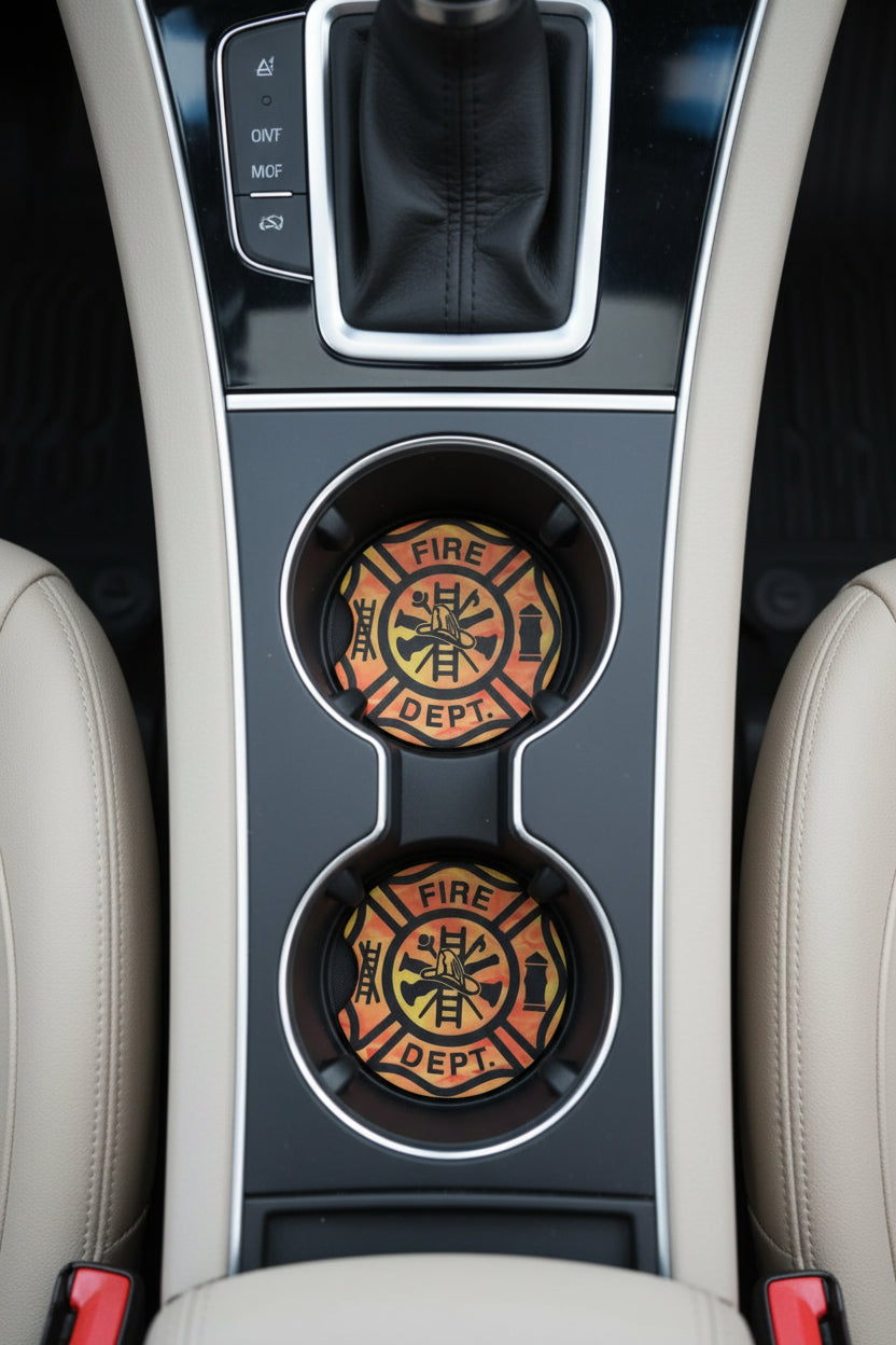 Car coasters~Fire Dept