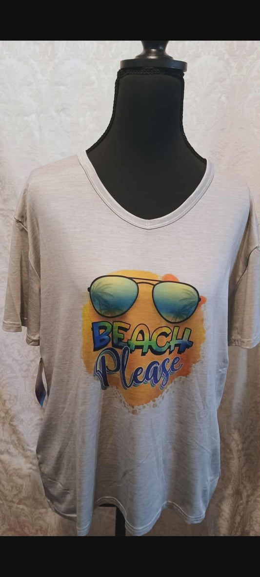 Women's t-shirt XL~Beach please