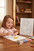 Canvas art kit~8x10 girl with flowers