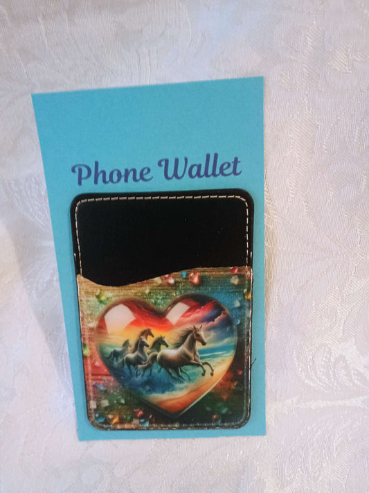 Phone Wallet~Heart with horse