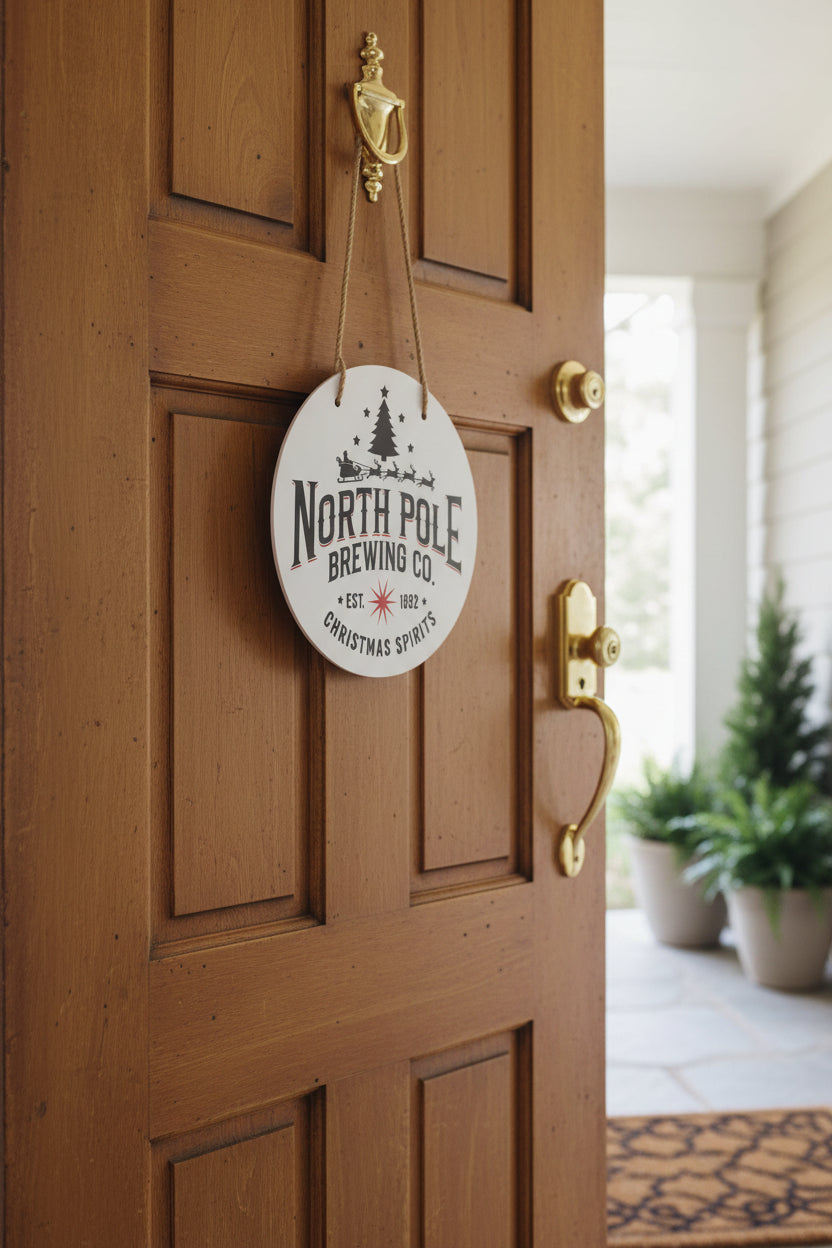 Christmas door sign~North Pole