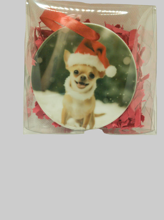 Ceramic Christmas ornament~Chihuahua